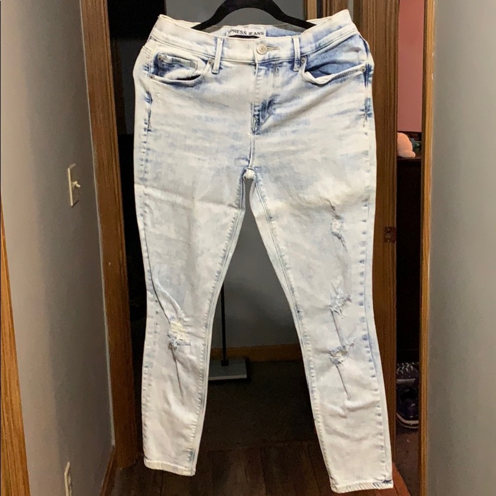 Express Distressed Legging Mid Rise